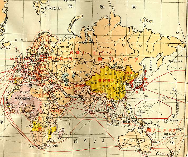 第二次世界大戦　戦時中　地図